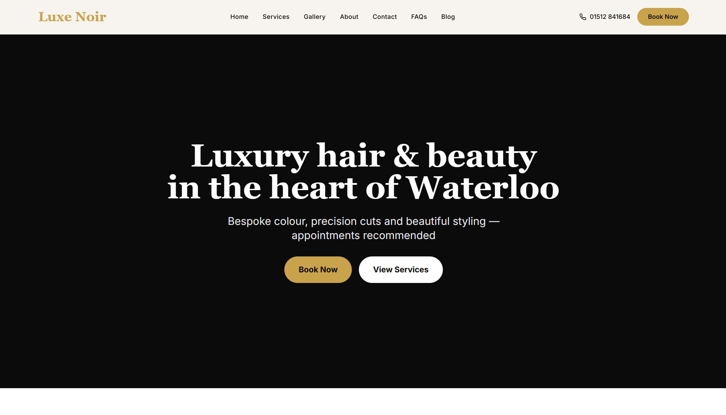 Luxury Salon Booking System