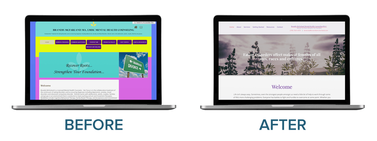 Website redesign process visualization