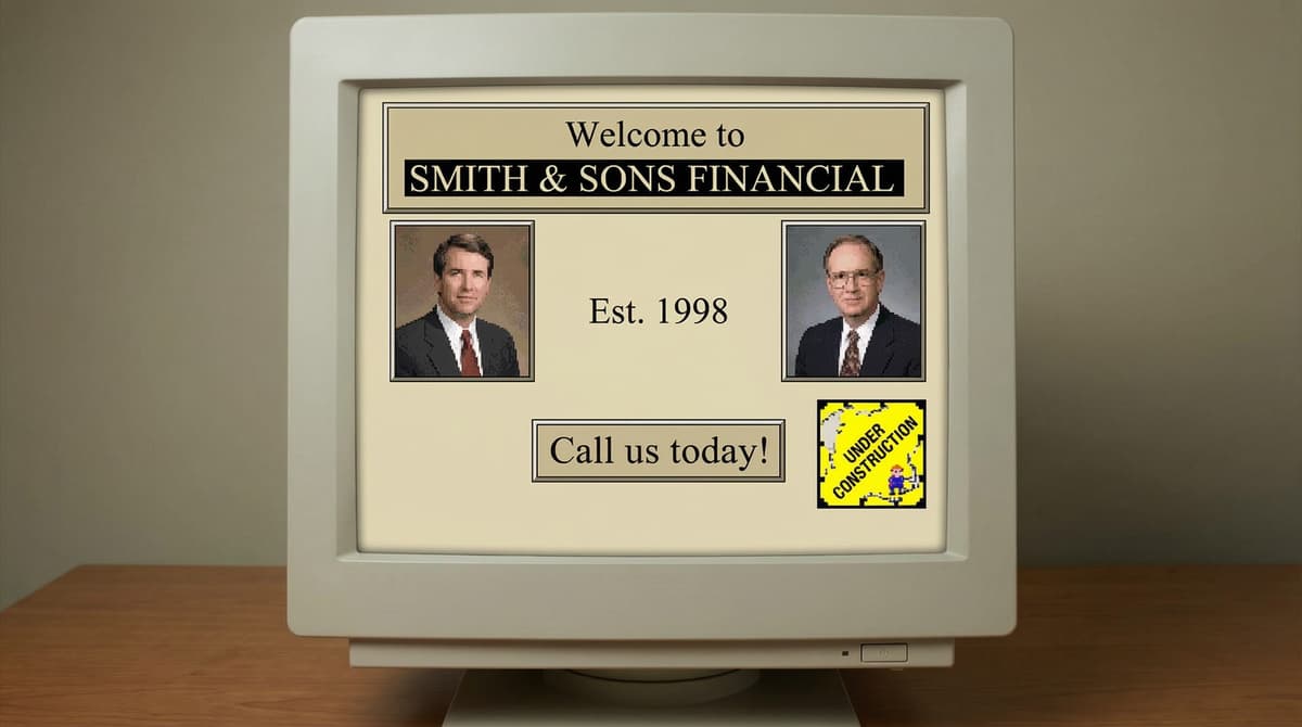 Financial Advisory Firm website before redesign