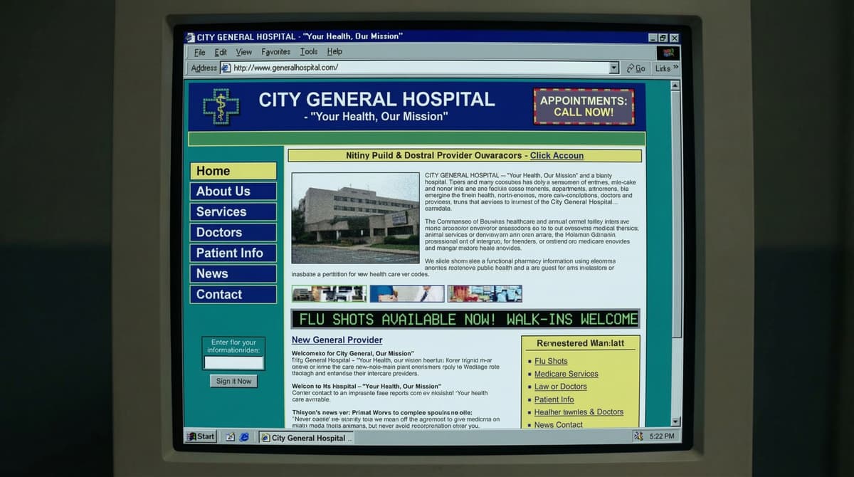 Healthcare Provider website before redesign