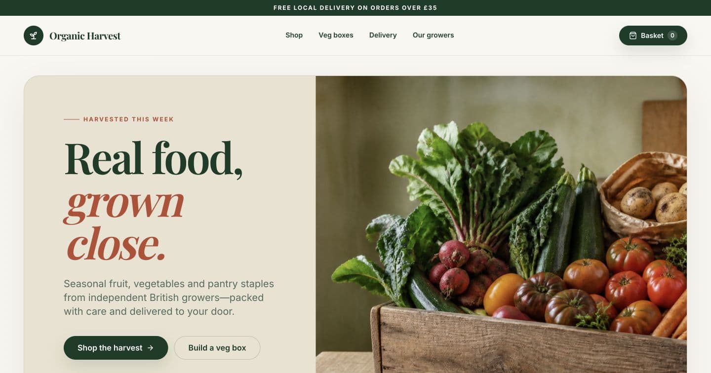 Organic Harvest Market